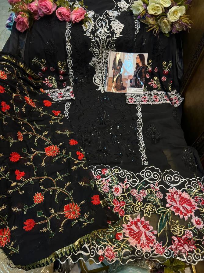 Zarqash 2077 Georgette Heavy Embroidery Festive Wear Pakistani Salwar Kameez